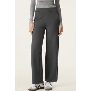 OGL | NWT Textured Mid Rise Pull-on Straight Pant Pockets in Deep Grey, Small